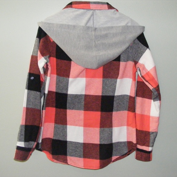 Poly & Ester Top Or Jacket Plaid Design Sz M EUC - Picture 7 of 8
